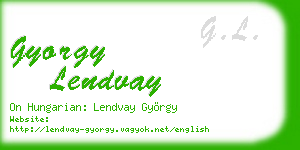 gyorgy lendvay business card
